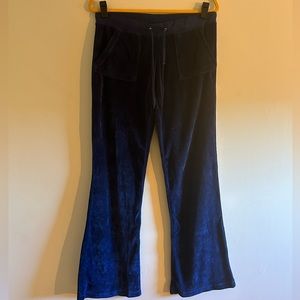 Juicy Couture Velour Pants, Navy, Size Large